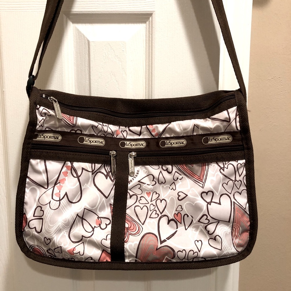 LeSportsac Deluxe Everyday *HEARTS Pattern Handbag